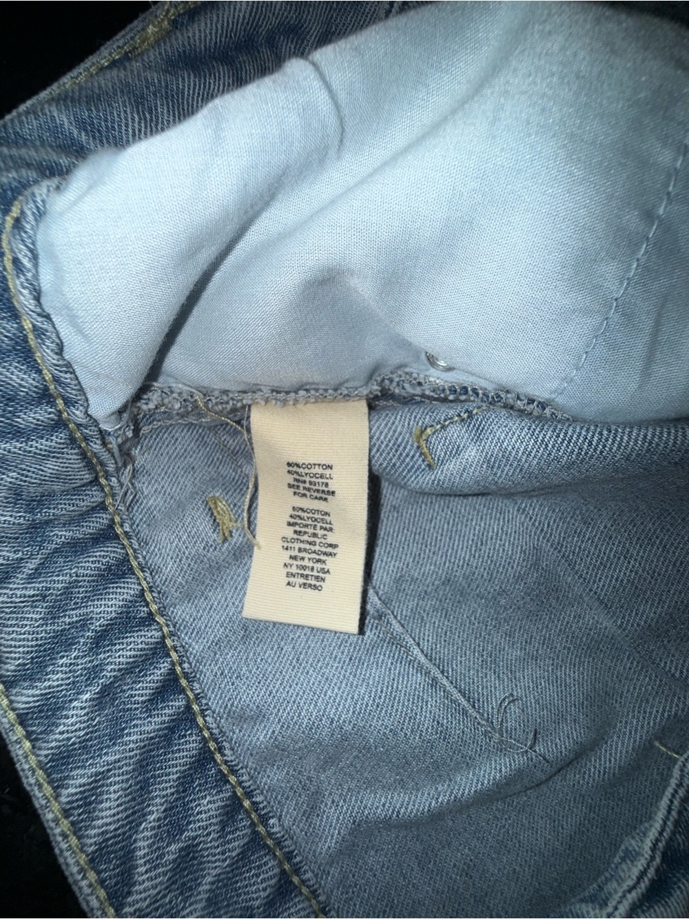 NEW Current/Elliott Light Blue Tie-Waist SOFT RELAXED FIT Denim JEAN Shorts SZ 8 - Picture 9 of 12